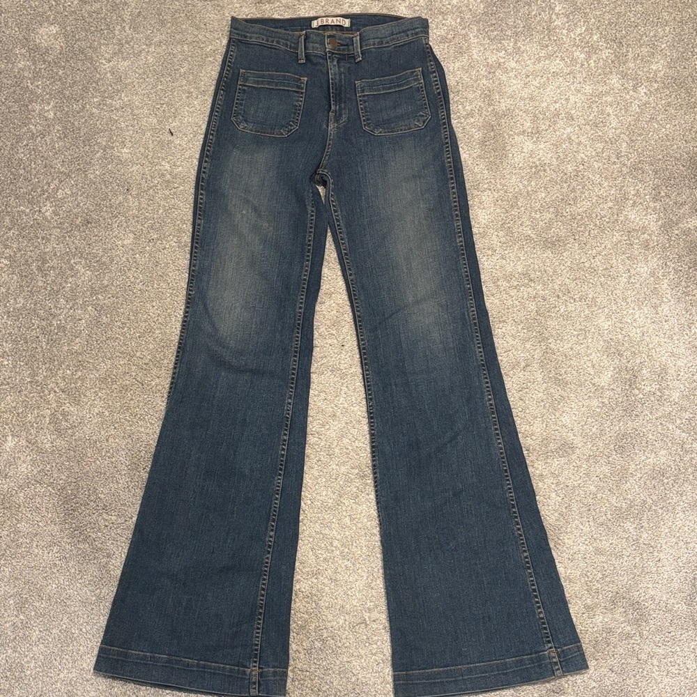 J Brand Dark Blue, Full length  Flare Jeans